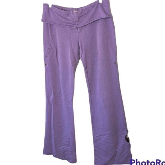 Mossimo Purple Cotton Wide Leg  Drawstring Waist Sweatpants size L - Picture 1 of 13